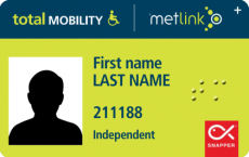 Example Total Mobility card