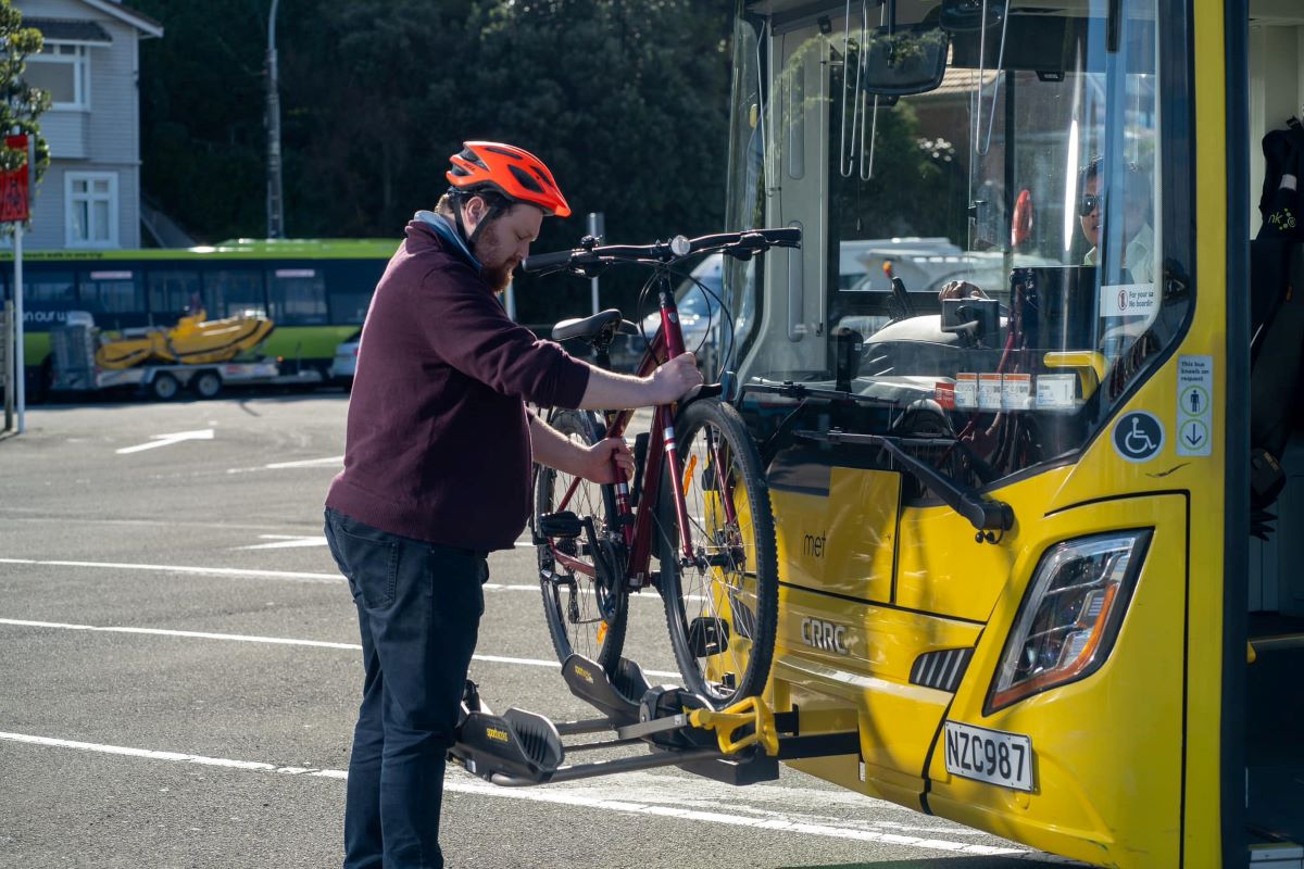 Bike rack in use