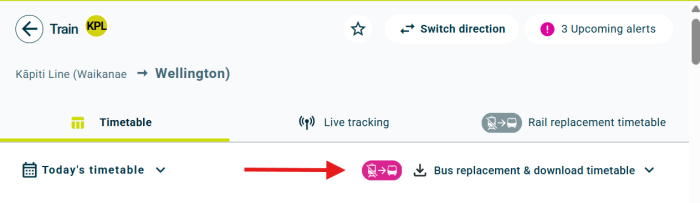 BRT PDF on train page screenshot