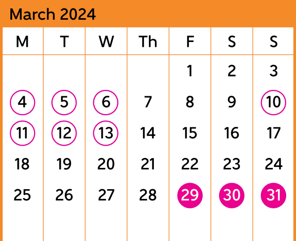 Hutt Valley Bus Replacement Calendar March