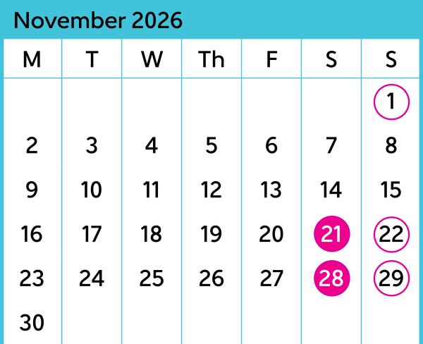 JVL Calendar November