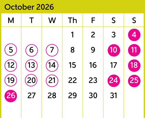 KPL Calendar October