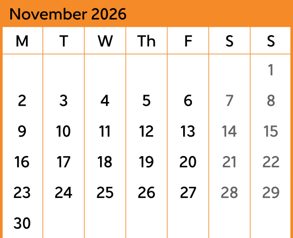 MEL Calendar November