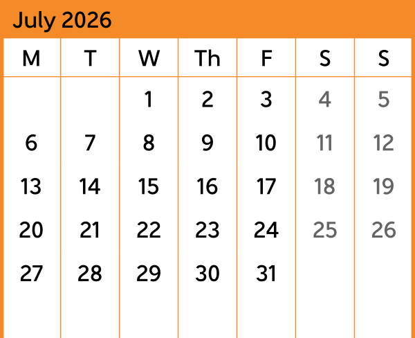 MEL July Calendar