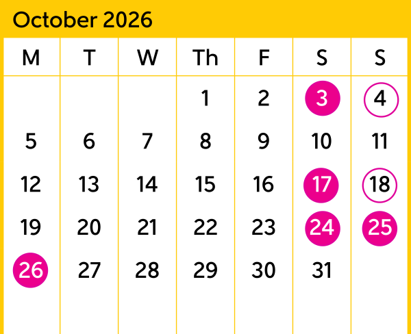 WRL Calendar October