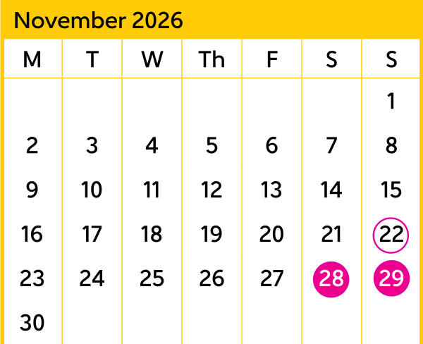 WRL Calendar November