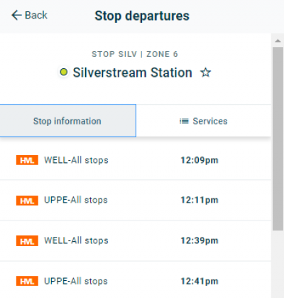 stop info