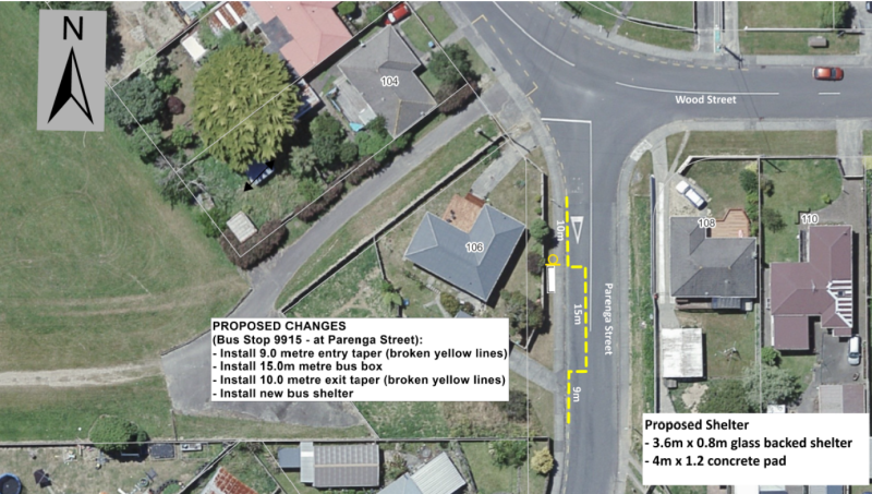 Proposed changes map to bus stop 9915