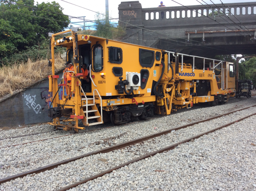 Tamper on the Hutt Valley line.