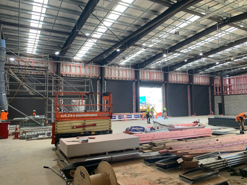 Maintenance building roller doors