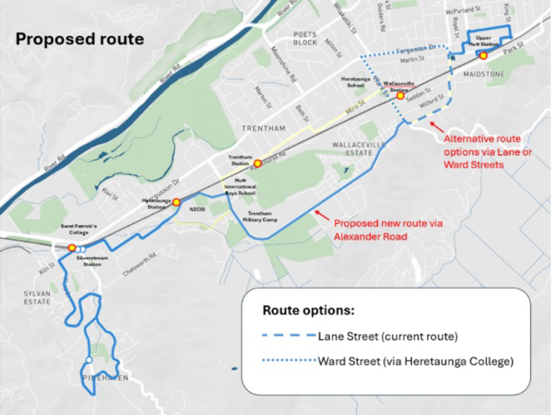 115 new route map